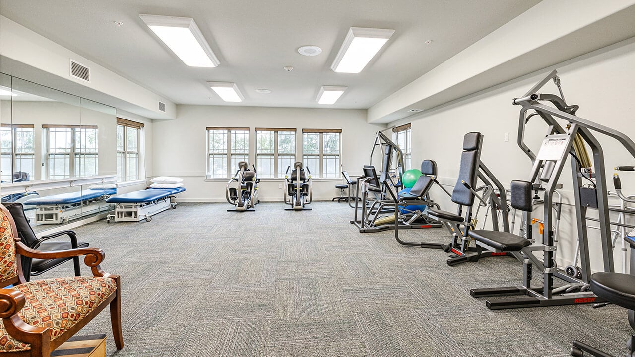 The fitness center at Williams Place